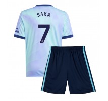 Arsenal Bukayo Saka #7 Koszulka Trzecia dzieci 2024-25 Krótki Rękaw (+ krótkie spodenki)